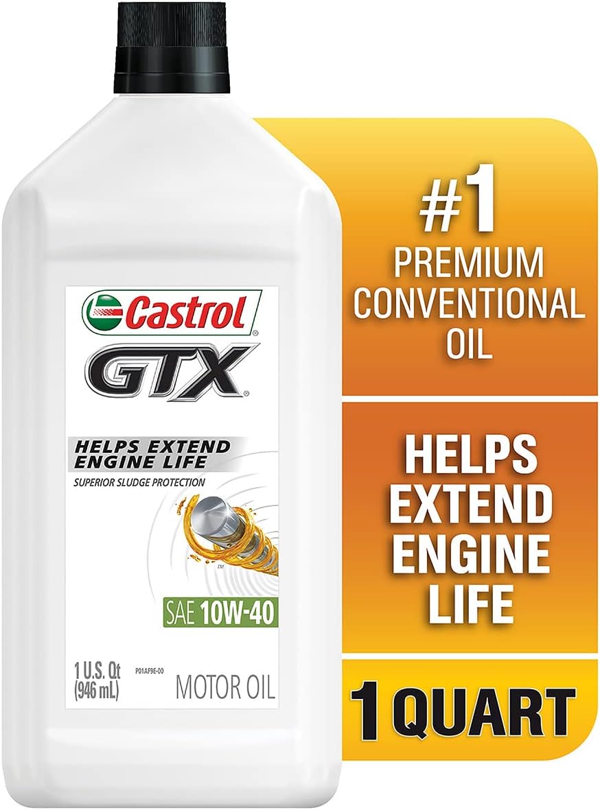 Castrol 6146 GTX 10W-40 Motor Oil. 1 Quart. 6 Pack