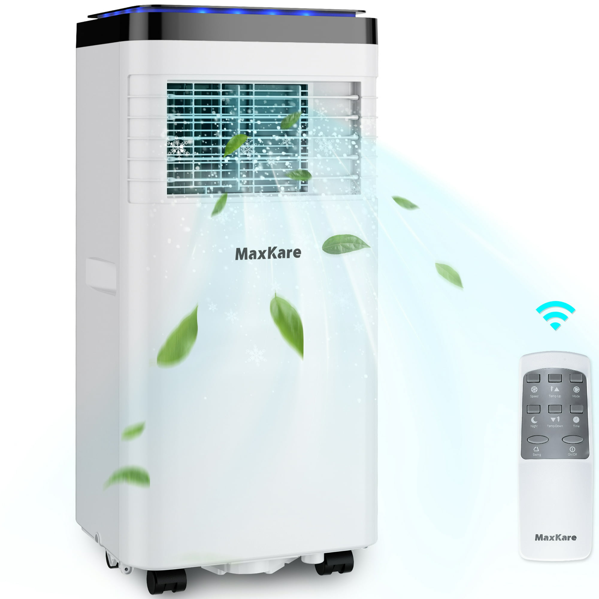 MaxKare Portable Air Conditioner. 8000 BTU with Cooler. Dehumidifier Cools Rooms up to 200 Sq.ft with Remote Control