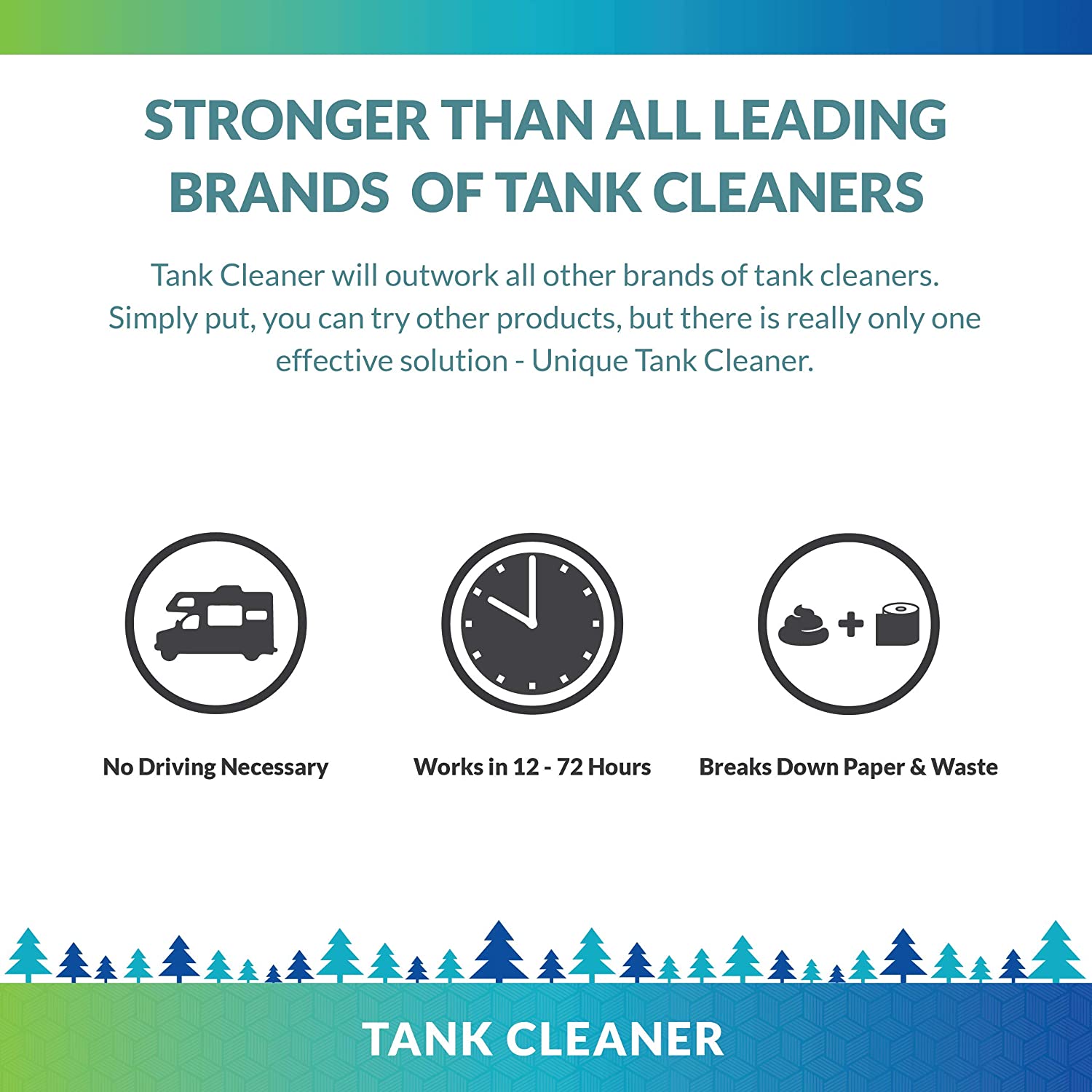 Unique Tank Cleaner Liquid for RV and Boat Black Holding Tanks 32 oz.