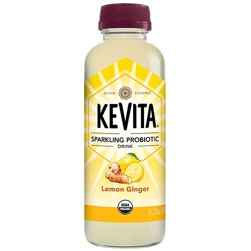 Kevita Organic Lemon Ginger Sparkling Probiotic Drink 15.2 Fluid Ounce 6 per case.