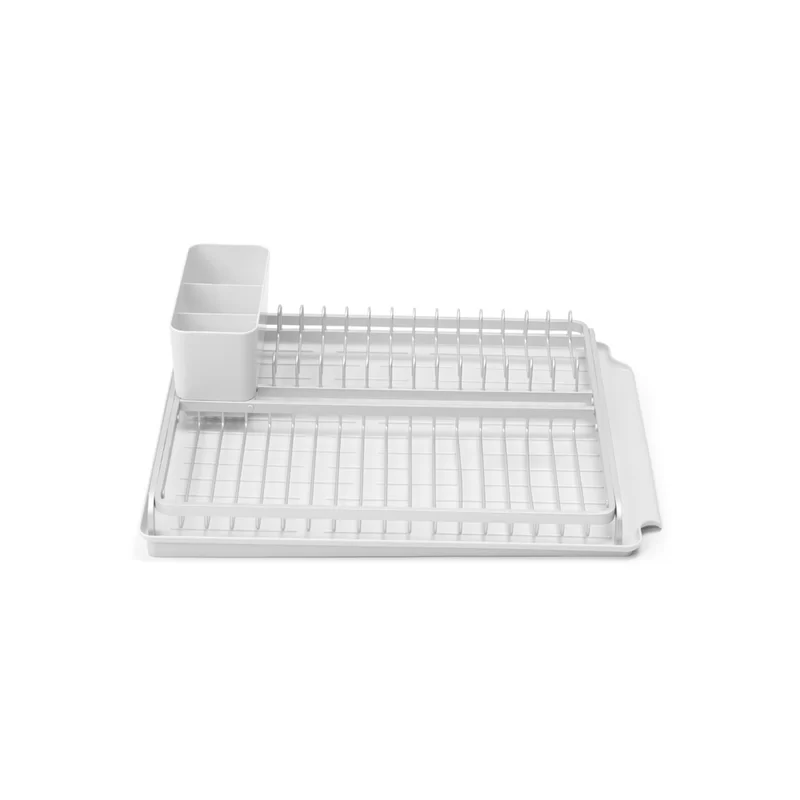 Brabantia 117428 Sinkside 15.2 in. x 19.4 in. Aluminum Dish Drying Rack in Light Gray