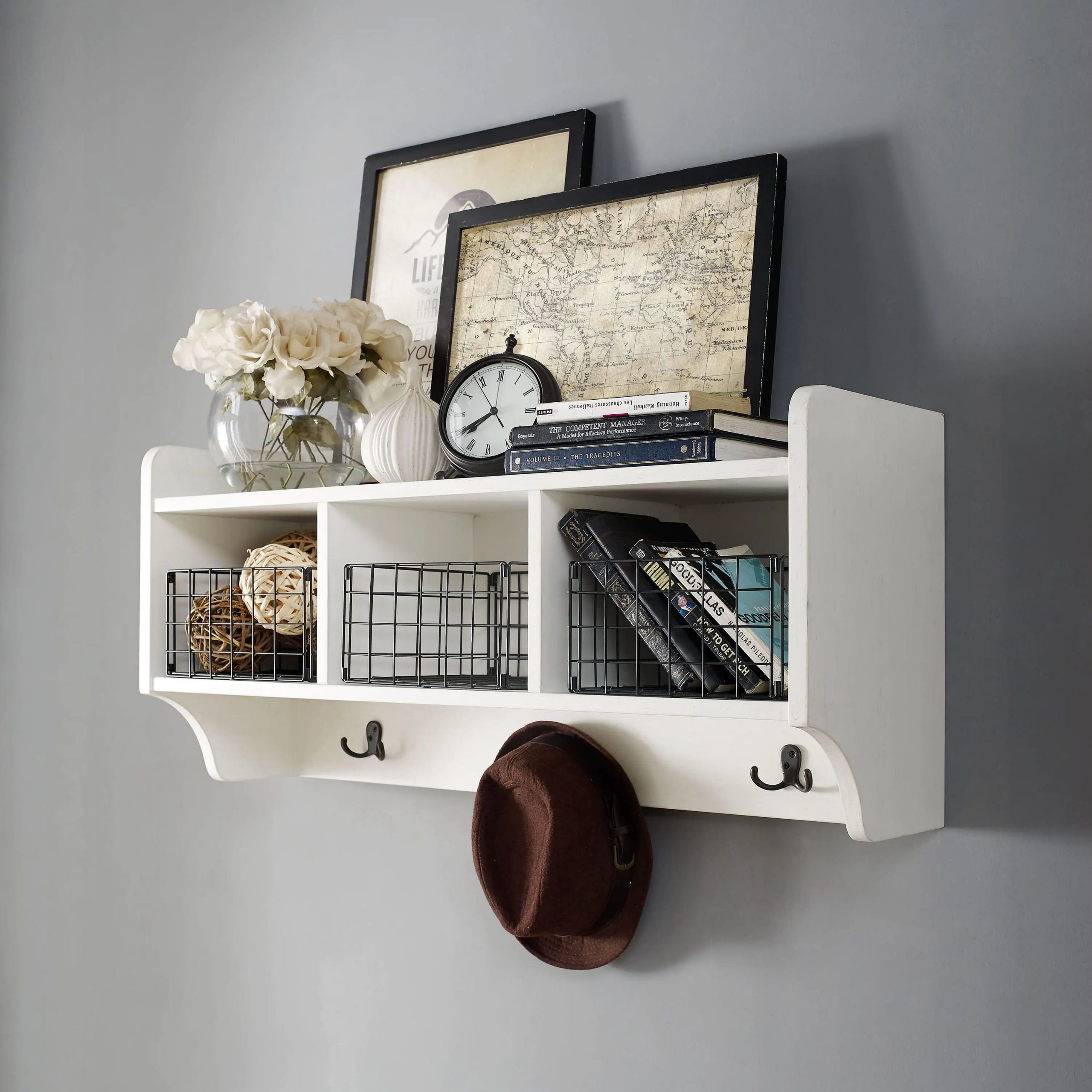 CROSLEY FURNITURE Fremont White Entryway Shelf