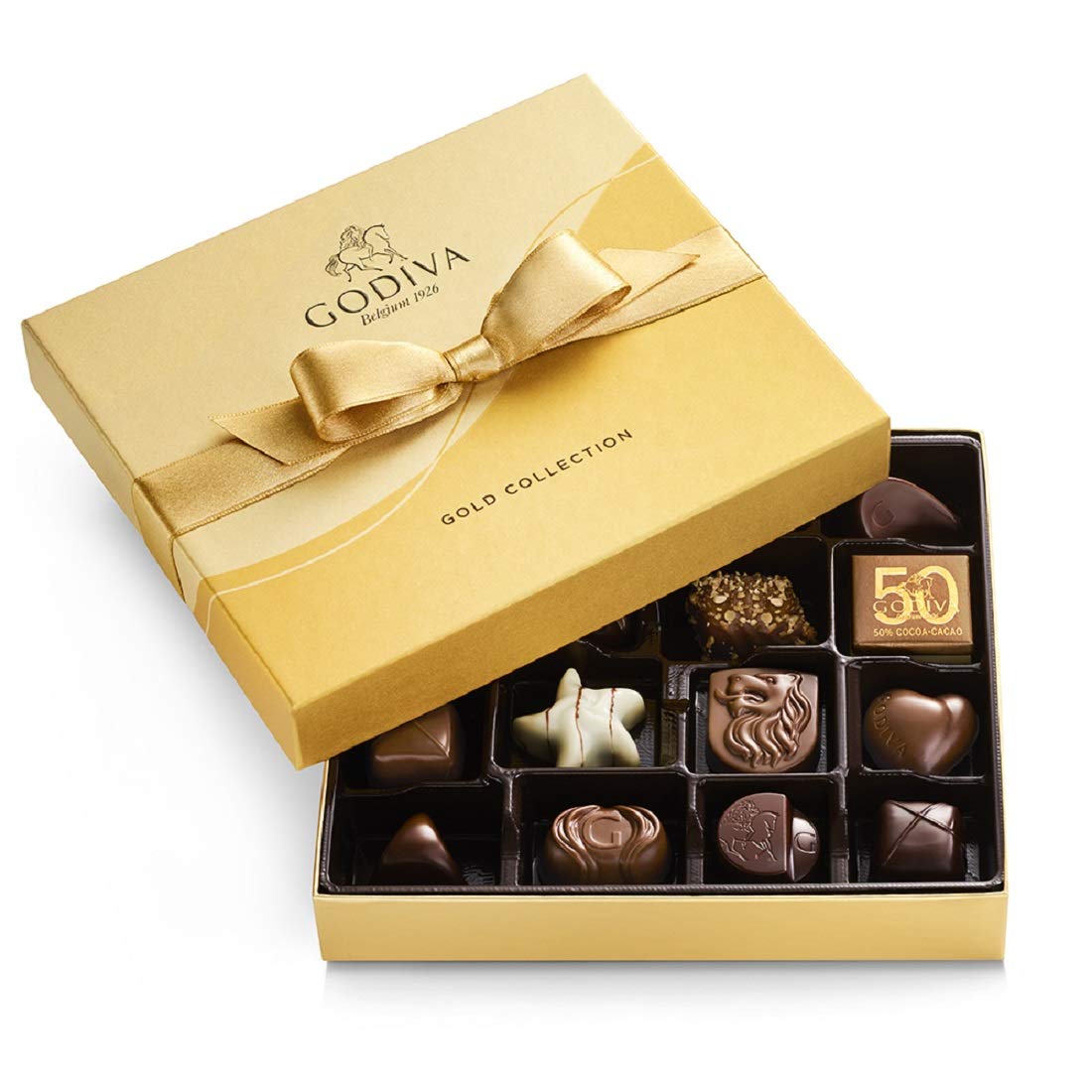 Godiva Chocolatier Chocolate Gold Gift Box. Assorted. 19 pc.