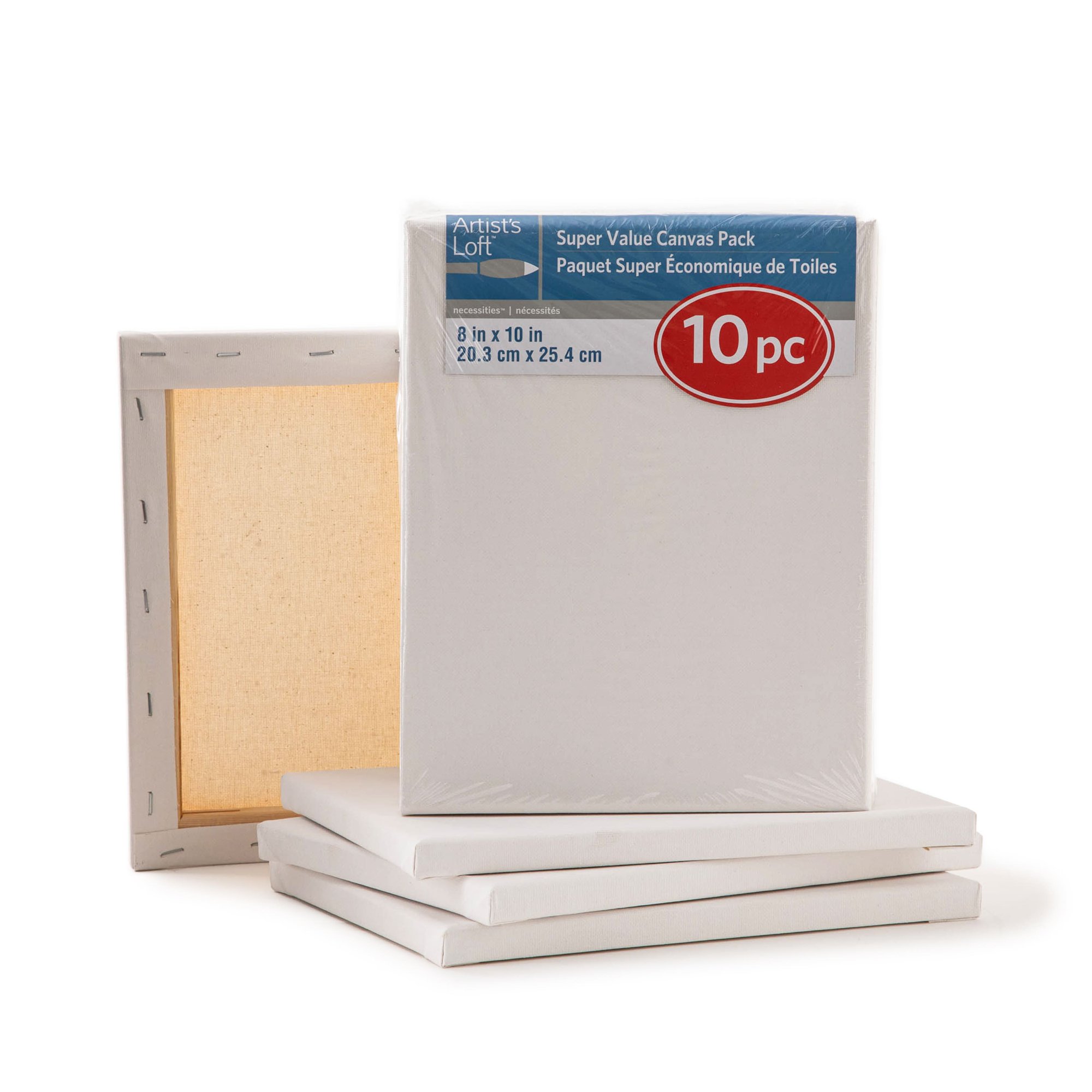 Artist-s Loft Necessities 4 Packs: 10 ct. (40 total) 8″ x 10″ Super Value Canvas