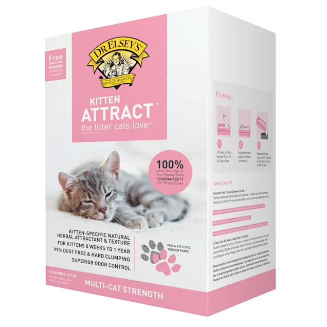 Dr. Elsey-s Kitten Attract Clumping Clay Cat Litter. 20 lbs.