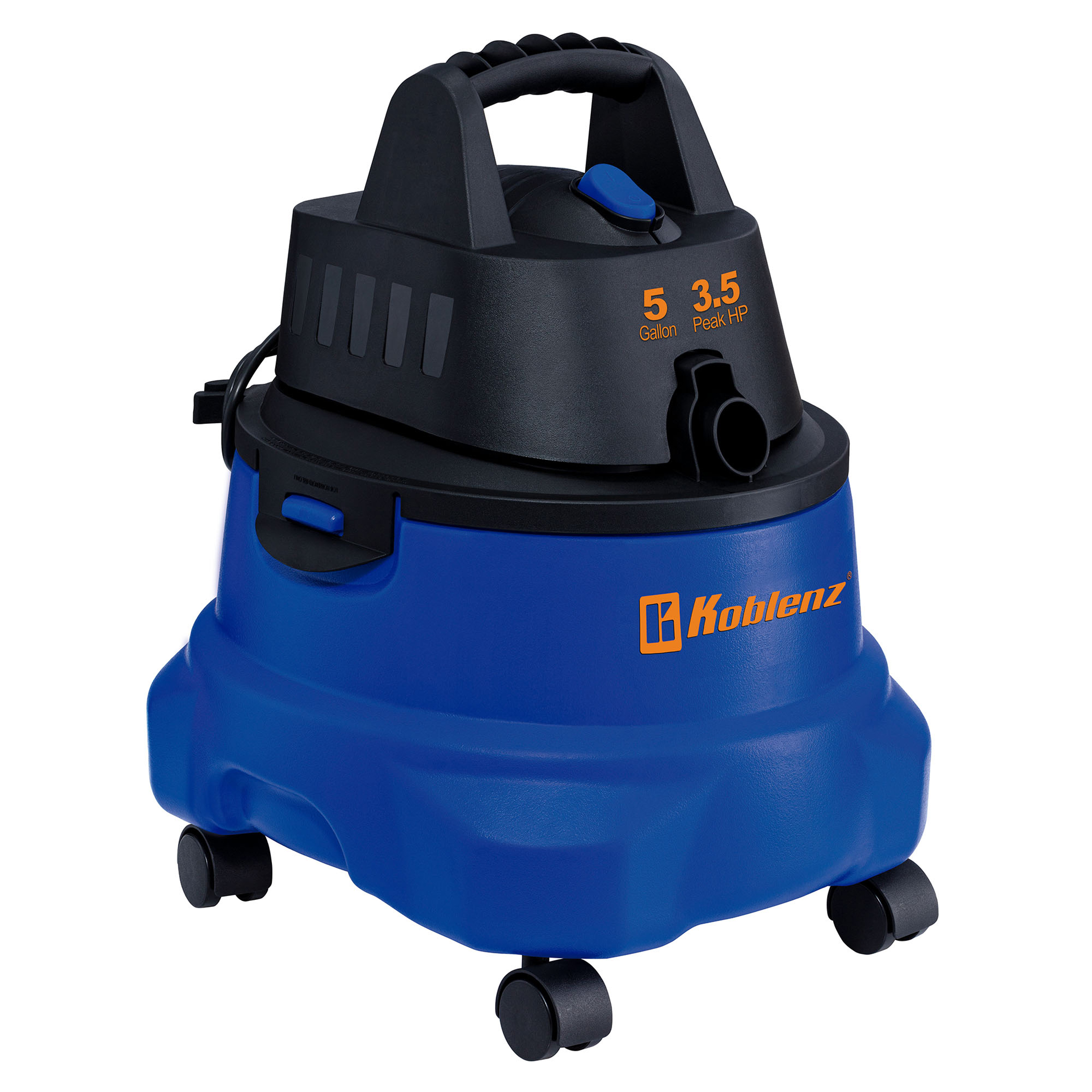 KOBLENZ 5 Gallon Wet/Dry Shop Vacuum with 3.5 Peak HP for Cars. Garage. Home or Workshop (WD 5 L2)