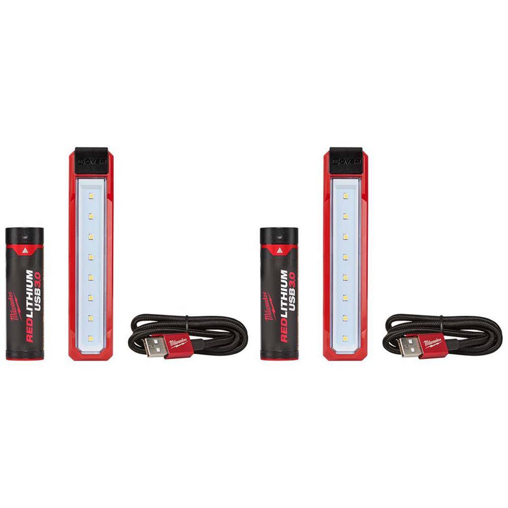 Milwaukee 2113-21-2113-21 500 Lumens LED Pivoting REDLITHIUM USB Flashlight & 500 Lumens LED Pivoting REDLITHIUM USB Flashlight (2-Pack)