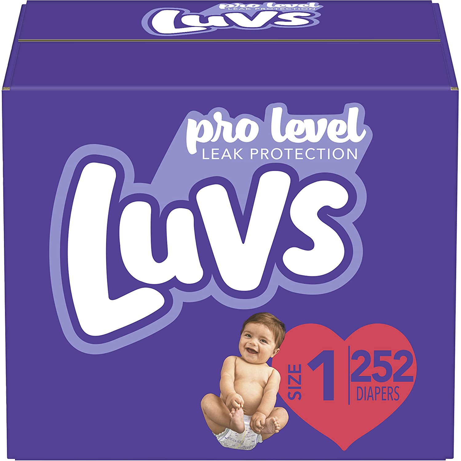 Luvs Pro Level Leak Protection Diapers. Size 1. 252 Count
