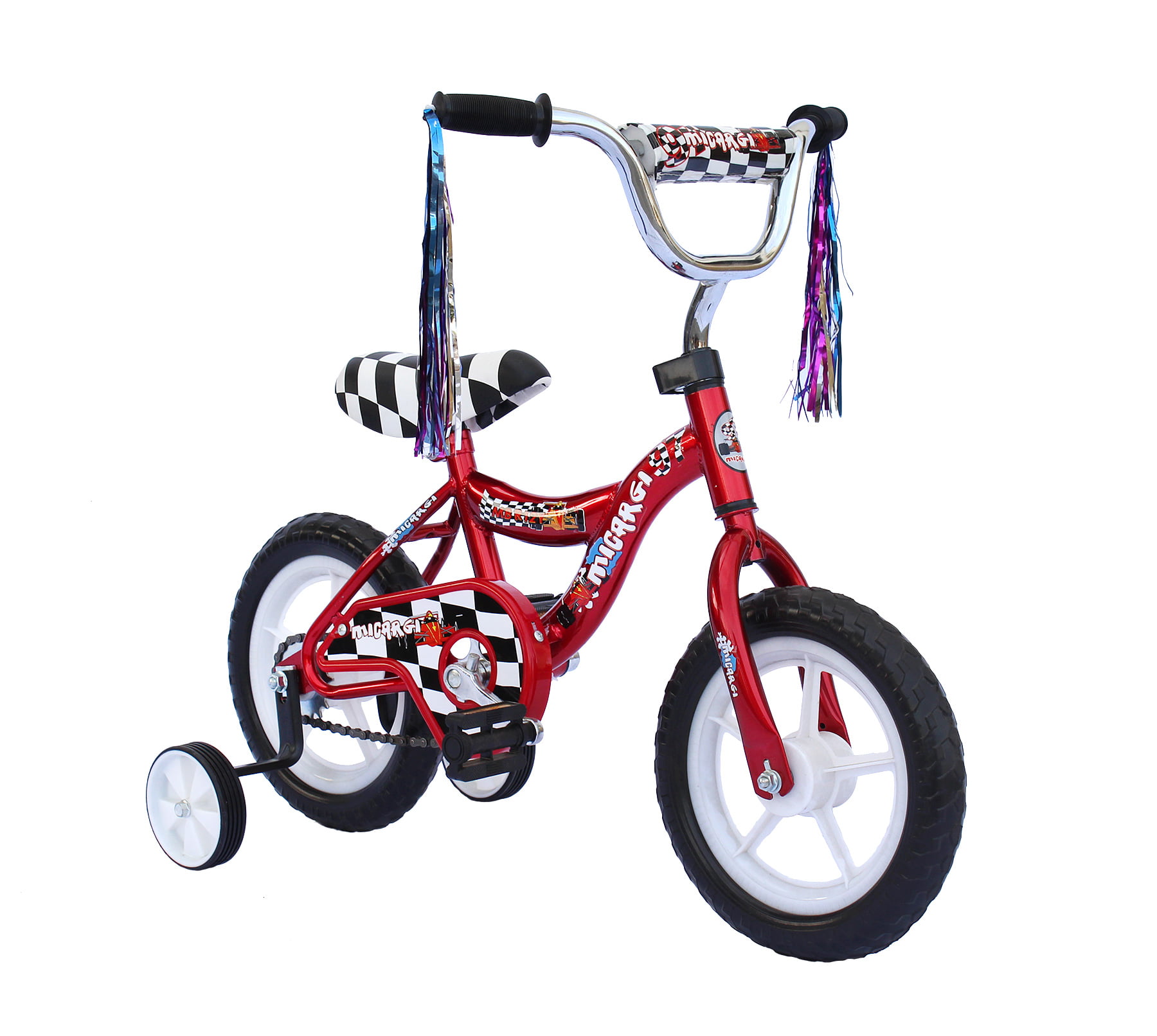 Wonder Wheels 12 In. Boy-s or Girl-s BMX Bicycle S-Type Frame EVA Tire No Brake Bike Kid-s Bike - Red