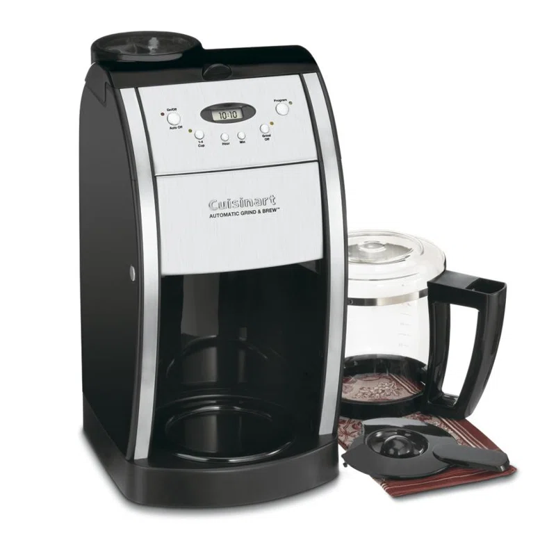Cuisinart DGB-550BKP1 Grind and Brew 12-Cup Automatic Black Drip Coffee Maker with Built-In Grinder