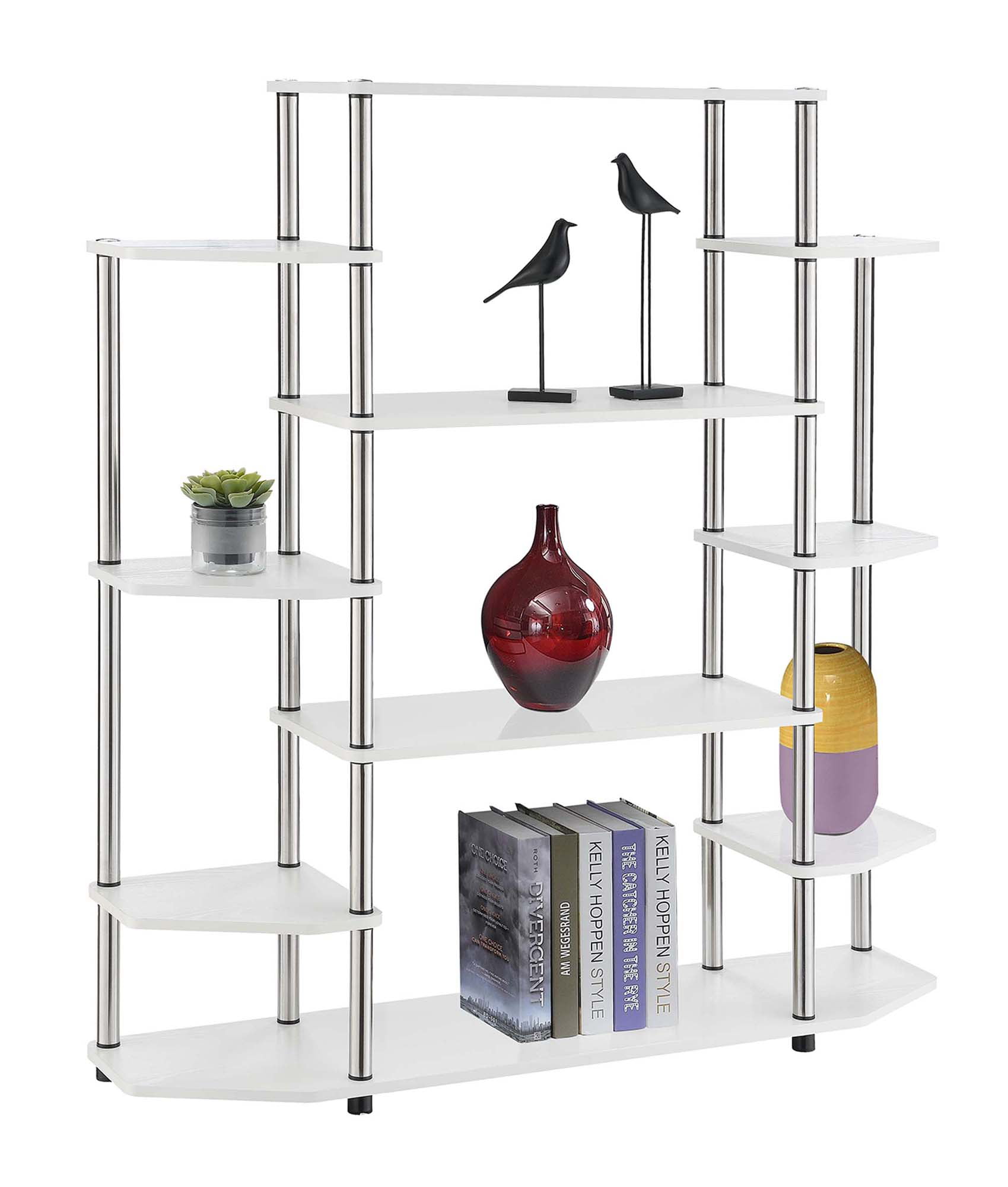 Designs2Go Wall Unit Bookshelf. White