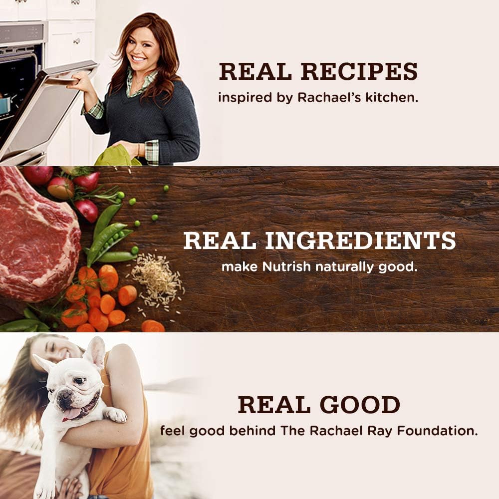 Rachael Ray Nutrish Natural Real Beef. Pea & Brown Rice Recipe Dry Dog Food. 40 lbs.