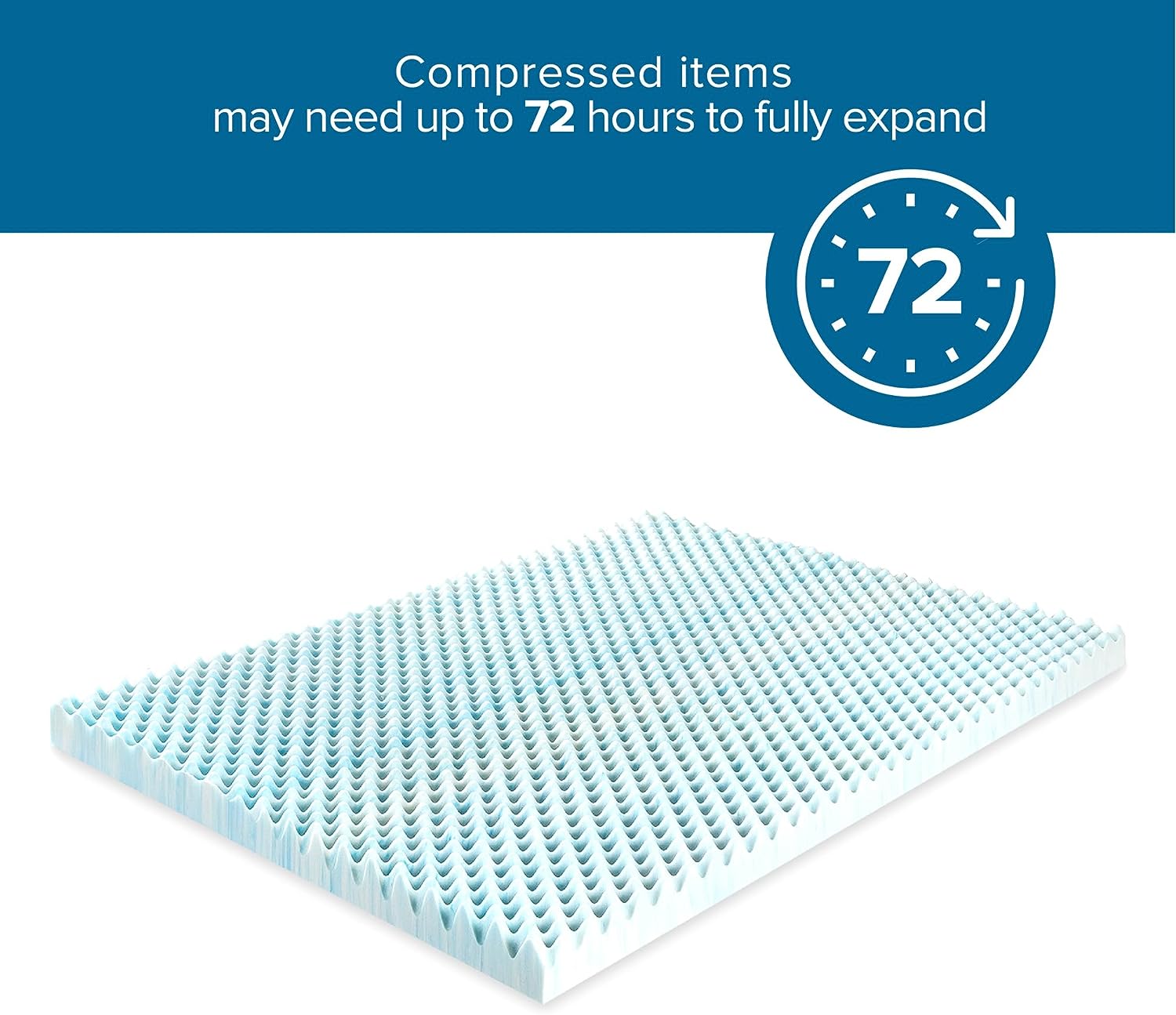 ZINUS 1.5/2/3/4-inch Swirl Gel Cooling Memory Foam Mattress Topper. Cooling Airflow Design. CertiPUR-US Certified (1.5 in. King)