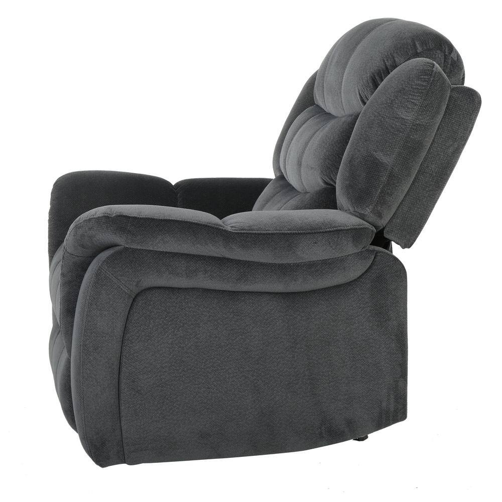 Noble House  Hawthorne 39 in. Gray Polyester 3 Position Recliner