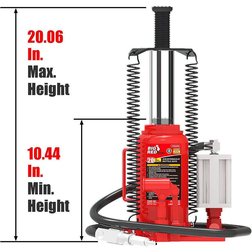 Big Red TA92006 20-Ton Pneumatic Air Bottle Jack