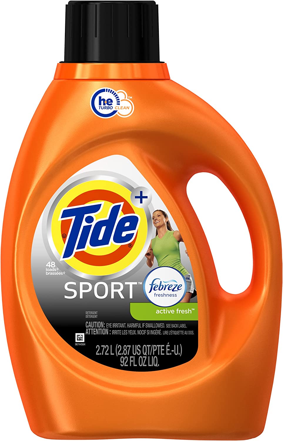 Tide Plus Febreze Sport Active Fresh Sport Liquid Laundry Detergent. 92 Oz / 48 Loads
