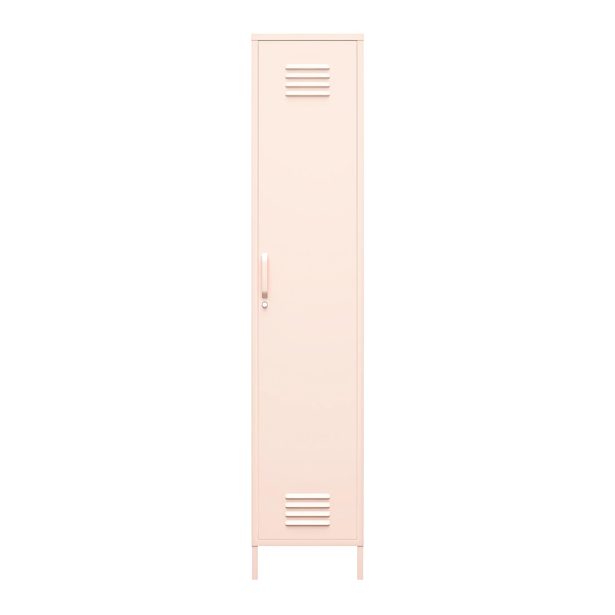 Shadwick 1 Door Tall Single Metal Locker Style Storage Cabinet. Pink