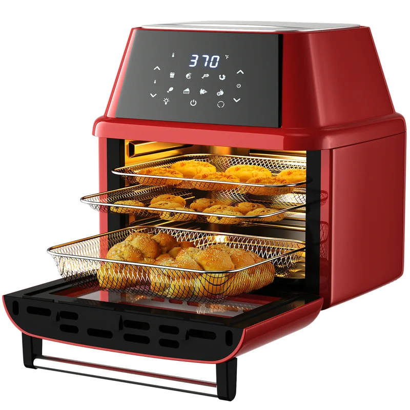 Costway EP24735RE 19 qt. Red Air Fryer Oven with Dehydrator Rotisserie
