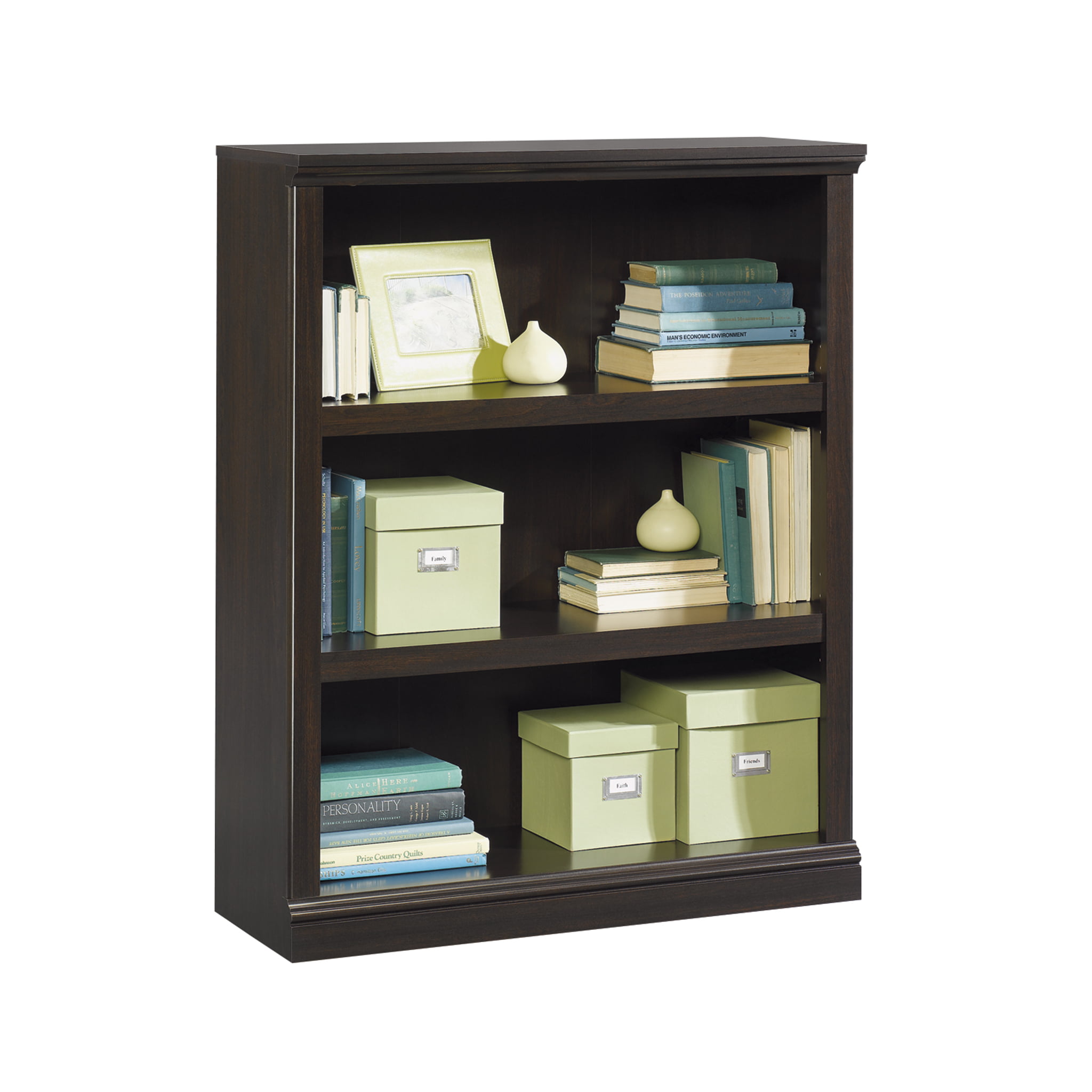 Sauder Select 3-Shelf Bookcase. Jamocha Wood Finish