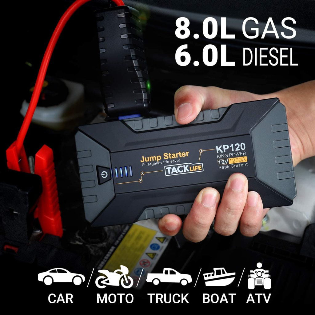Tacklife KP120 1200A Peak Car Jump Starter