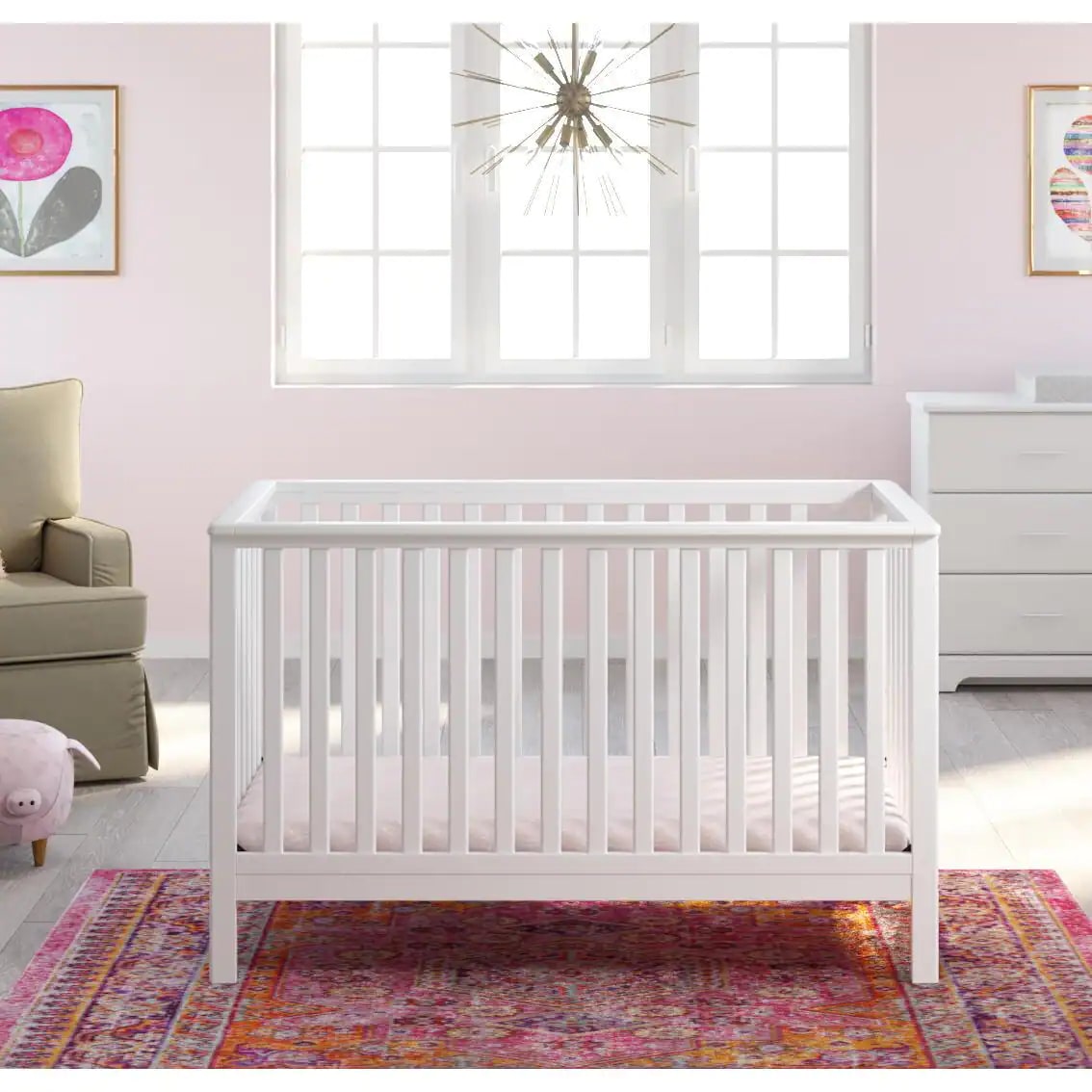 Storkcraft Hillcrest 4-in-1 Convertible Crib-White