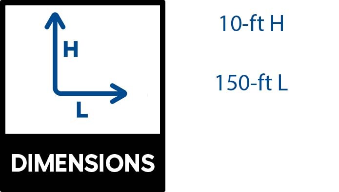BOEN 10-ft H x 150-ft L Security HDPE Safety Netting