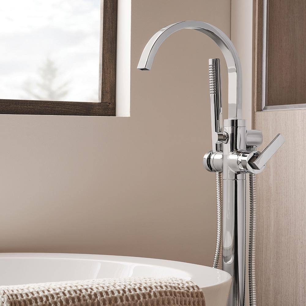 Speakman  Lura Single-Handle Freestanding Tube Faucet with Hand Shower in Polished Chrome