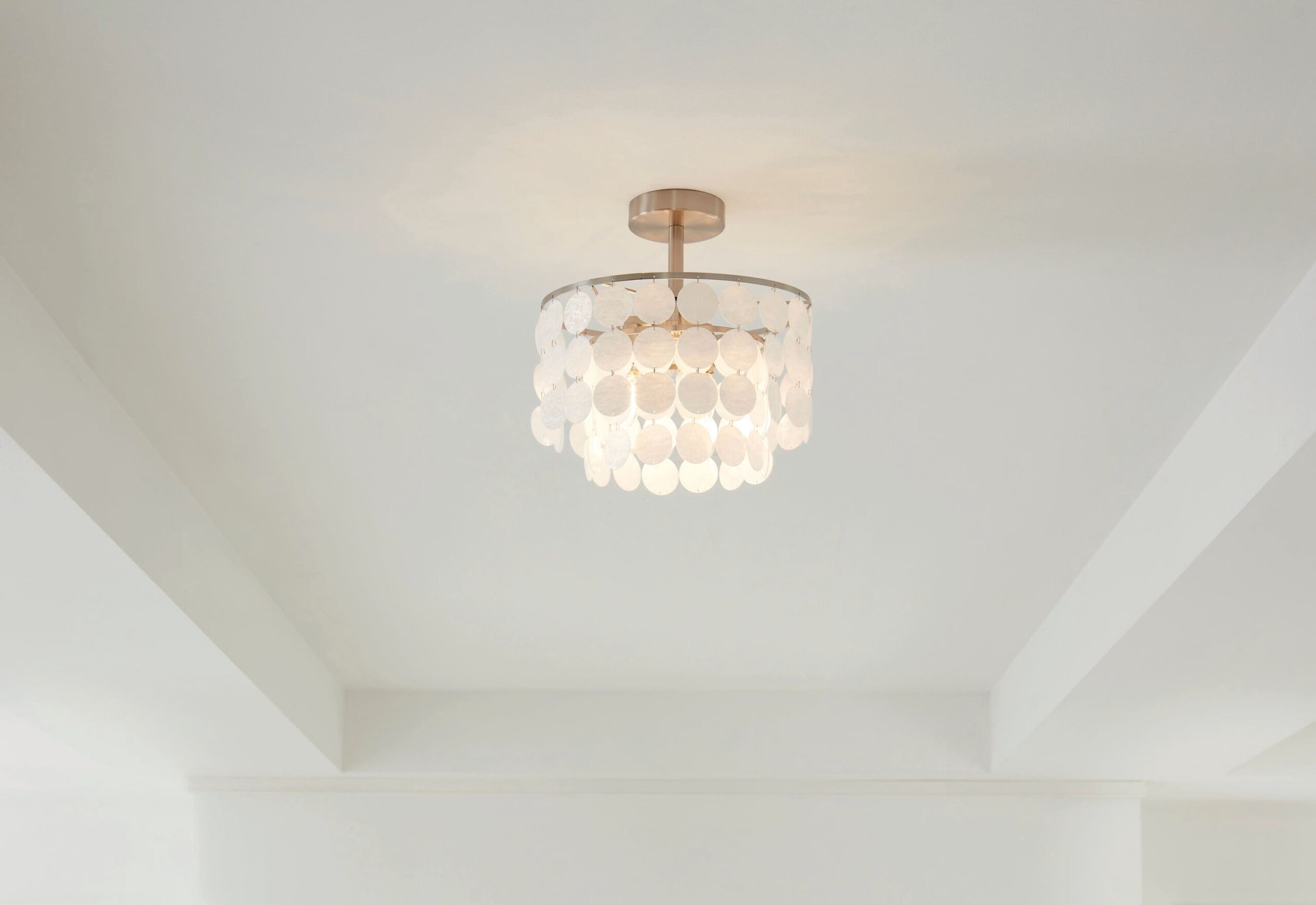 allen + roth Lemmond 3-Light Brushed Nickel Coastal Tiered Convertible Pendant/semi-flush