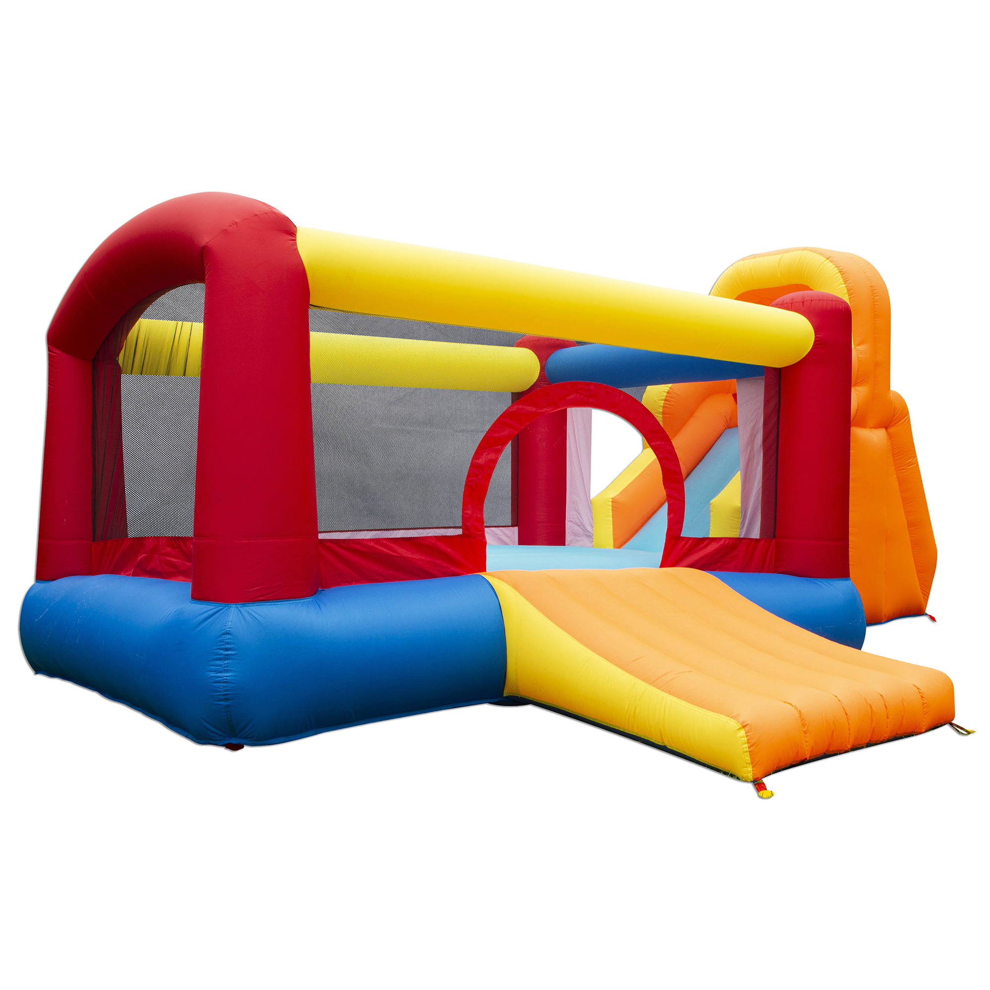 Banzai Double Slide Vinyl Backyard Bouncer Inflatable Slide & Bounce House. Children Age 3+