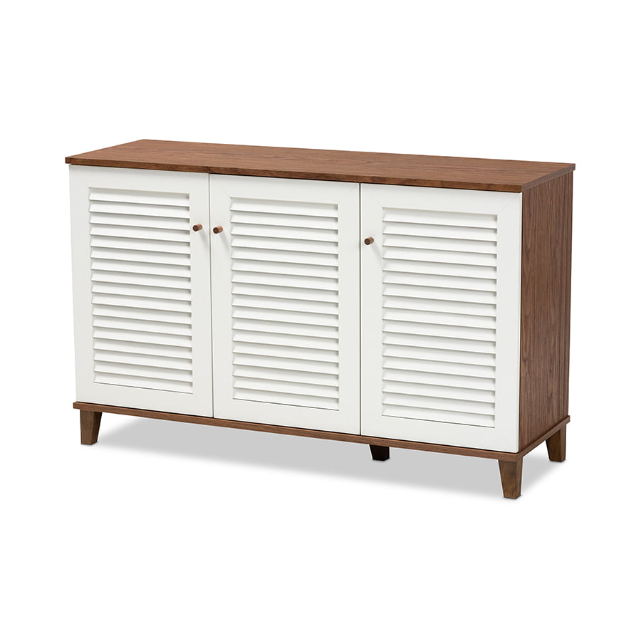 Baxton Studio Coolidge 8-Shelf Shoe Storage Cabinet