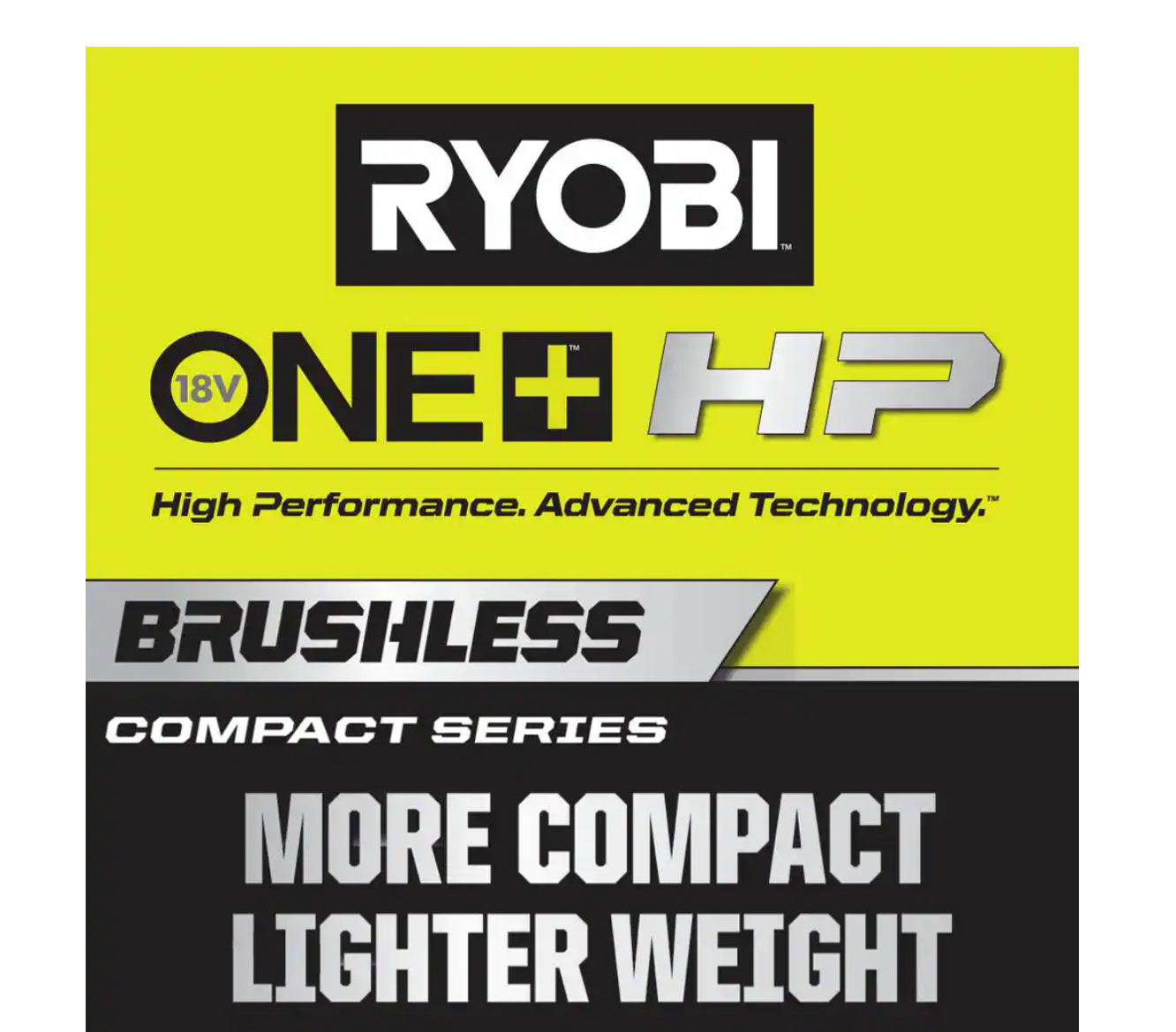 RYOBI PSBRS01B-PSBCS02B ONE+ HP 18V Brushless Cordless Compact 2-Tool Combo Kit with One-Handed Reciprocating Saw and Cut-Off Tool (Tools Only)