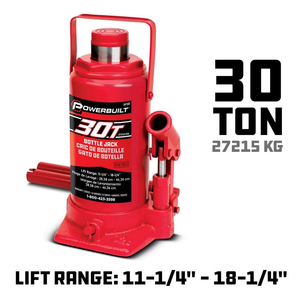 Powerbuilt 647505 30 -Ton Bottle Jack