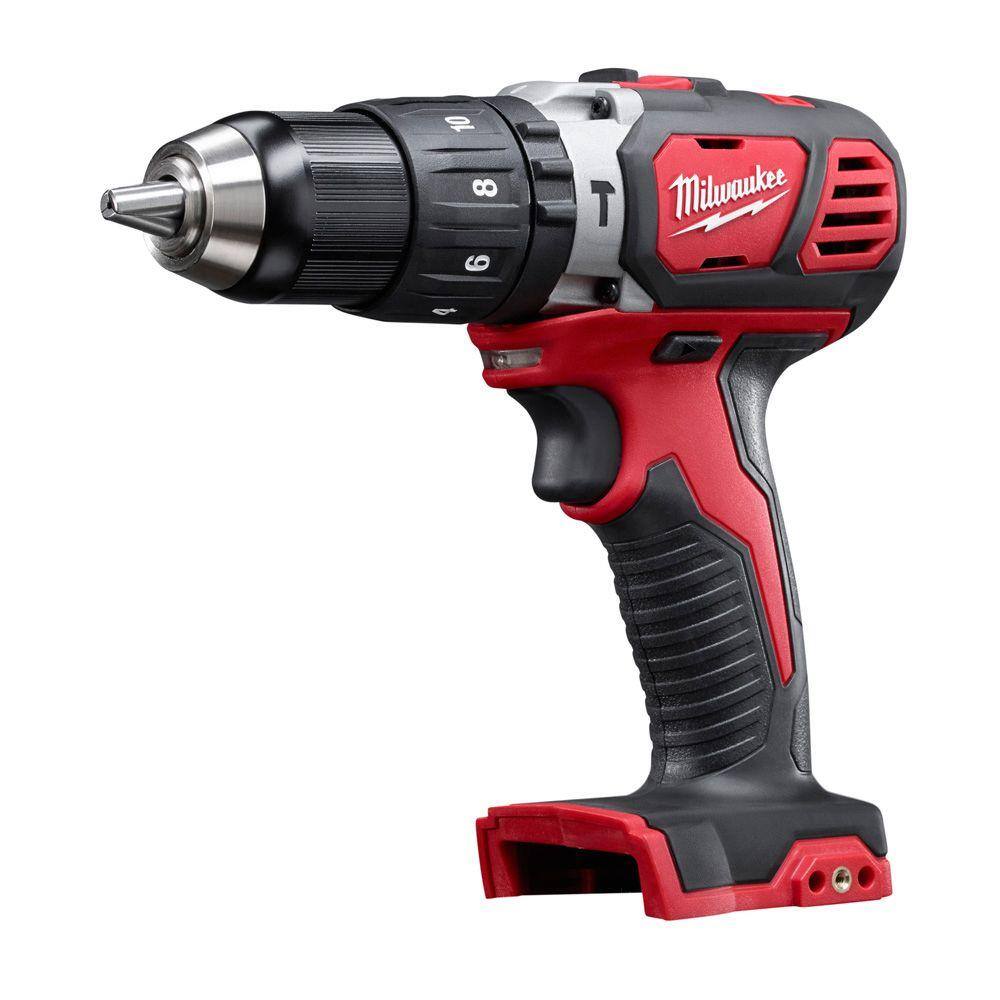 Milwaukee 2607-20 M18 18V Lithium-Ion Cordless 1/2 in. Hammer Drill/Driver (Tool-Only)