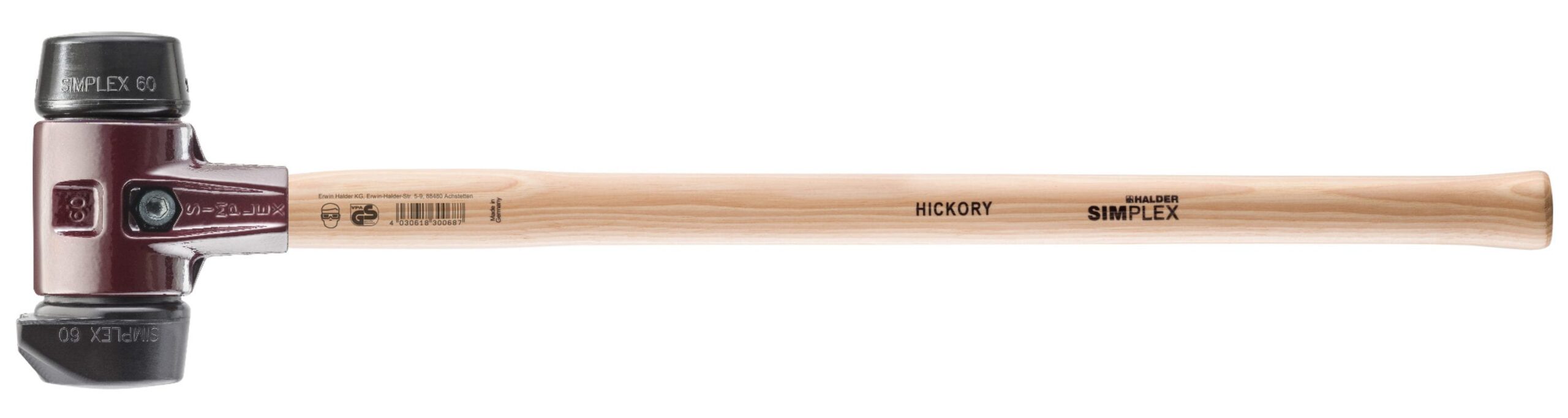 Halder Simplex 4.2988-lb Smooth Face Rubber Head Wood Soft-faced Specialty Hammer