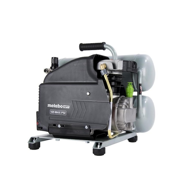 Metabo HPT EC99SM 4-Gallon Single Stage Portable Corded Electric Twin Stack Air Compressor