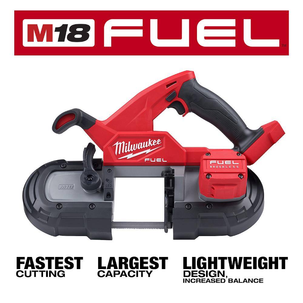 Milwaukee 2829-20 M18 FUEL 18V Lithium-Ion Brushless Cordless Compact Bandsaw (Tool-Only)