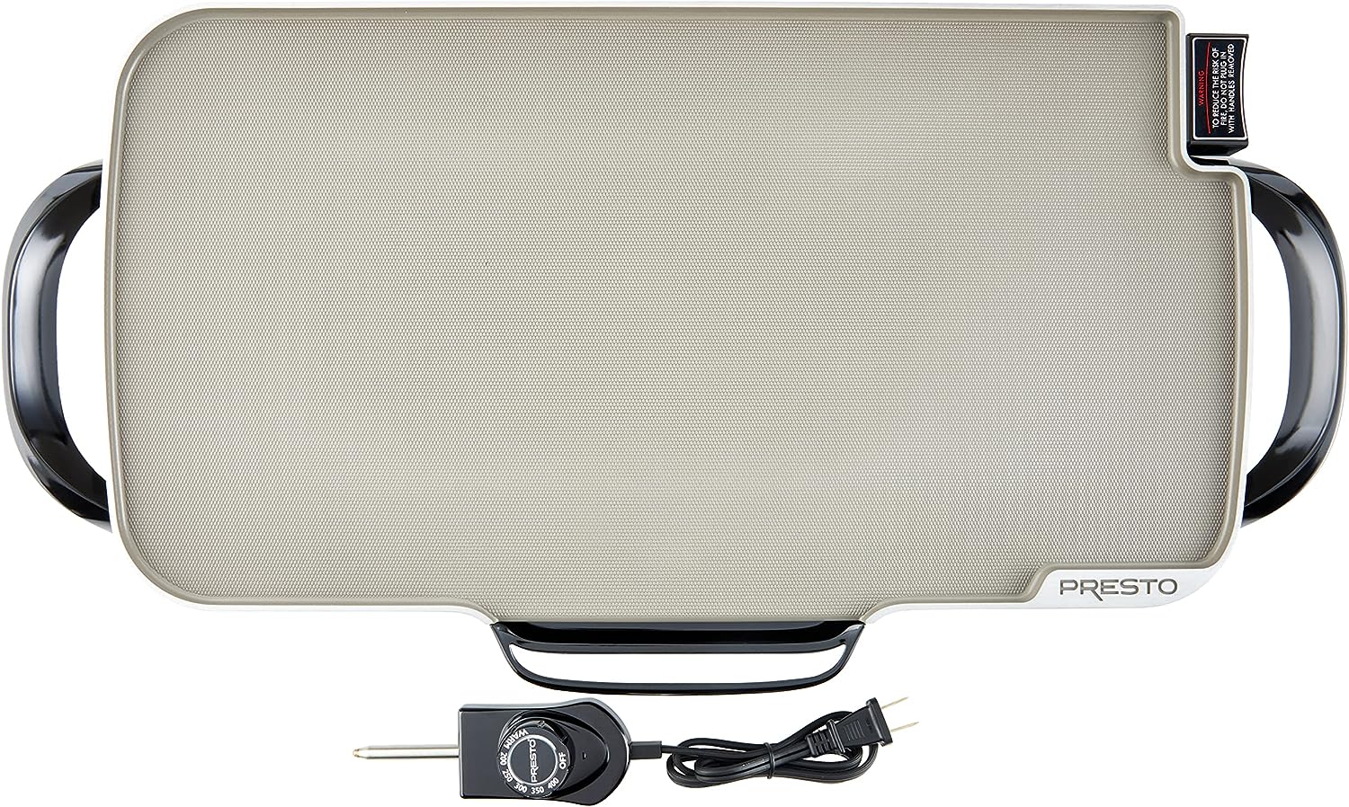 Presto Ceramic 22-inch 07062 Electric Griddle with removable handles. Black. One Size