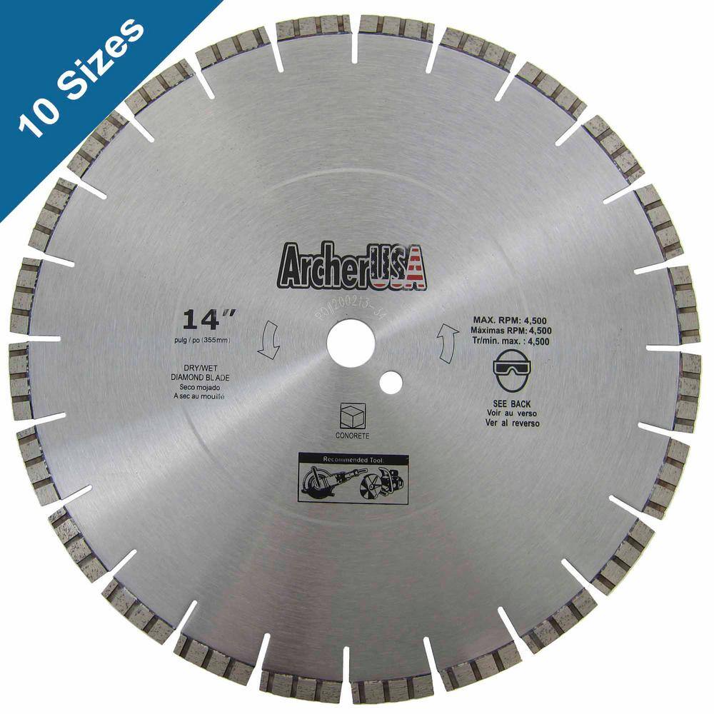 Archer USA LWCP16 16 in. Diamond Blade for Concrete Cutting