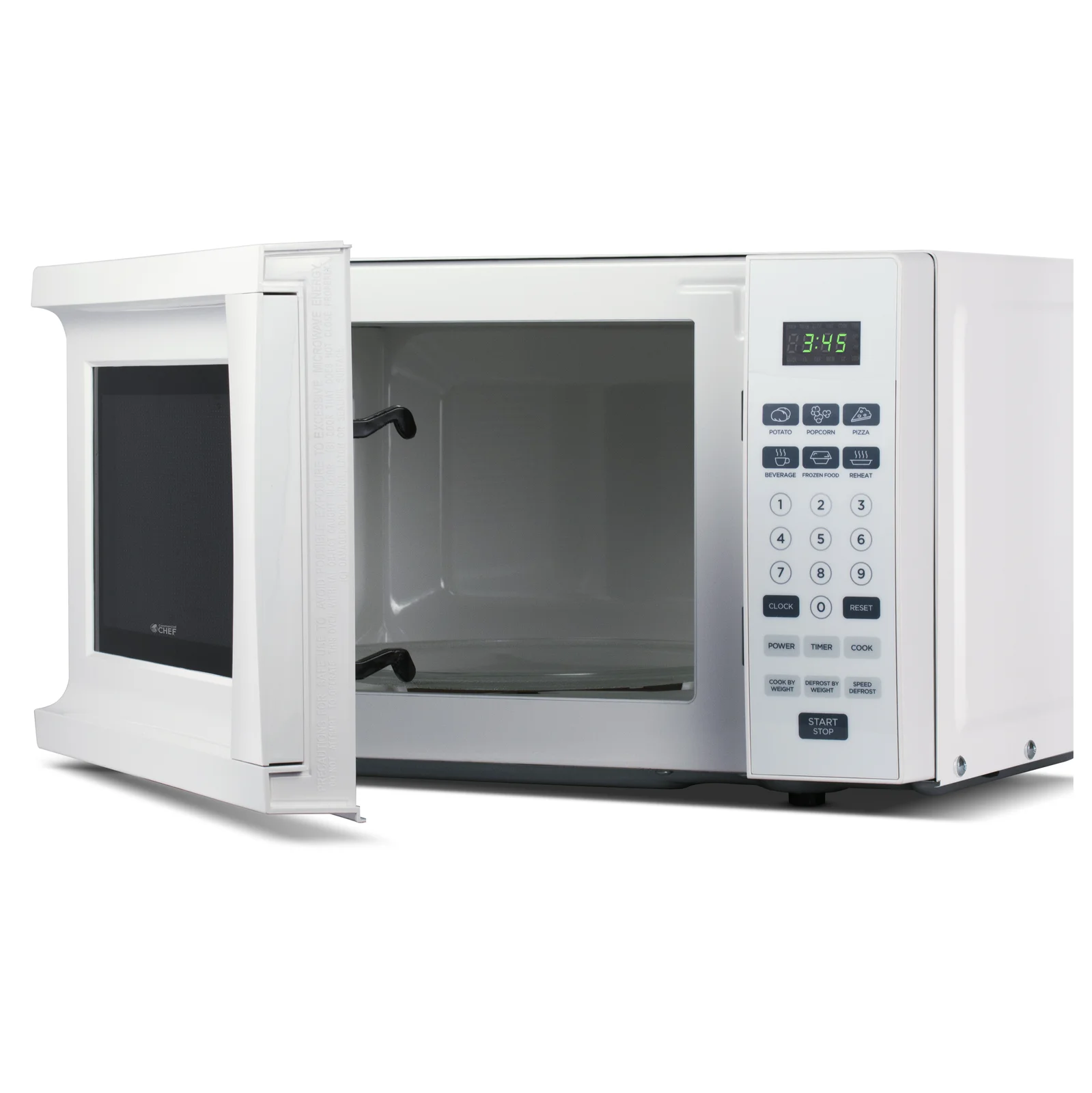 Commercial Chef Counter Top Microwave Oven. 0.7 Cubic Feet. White