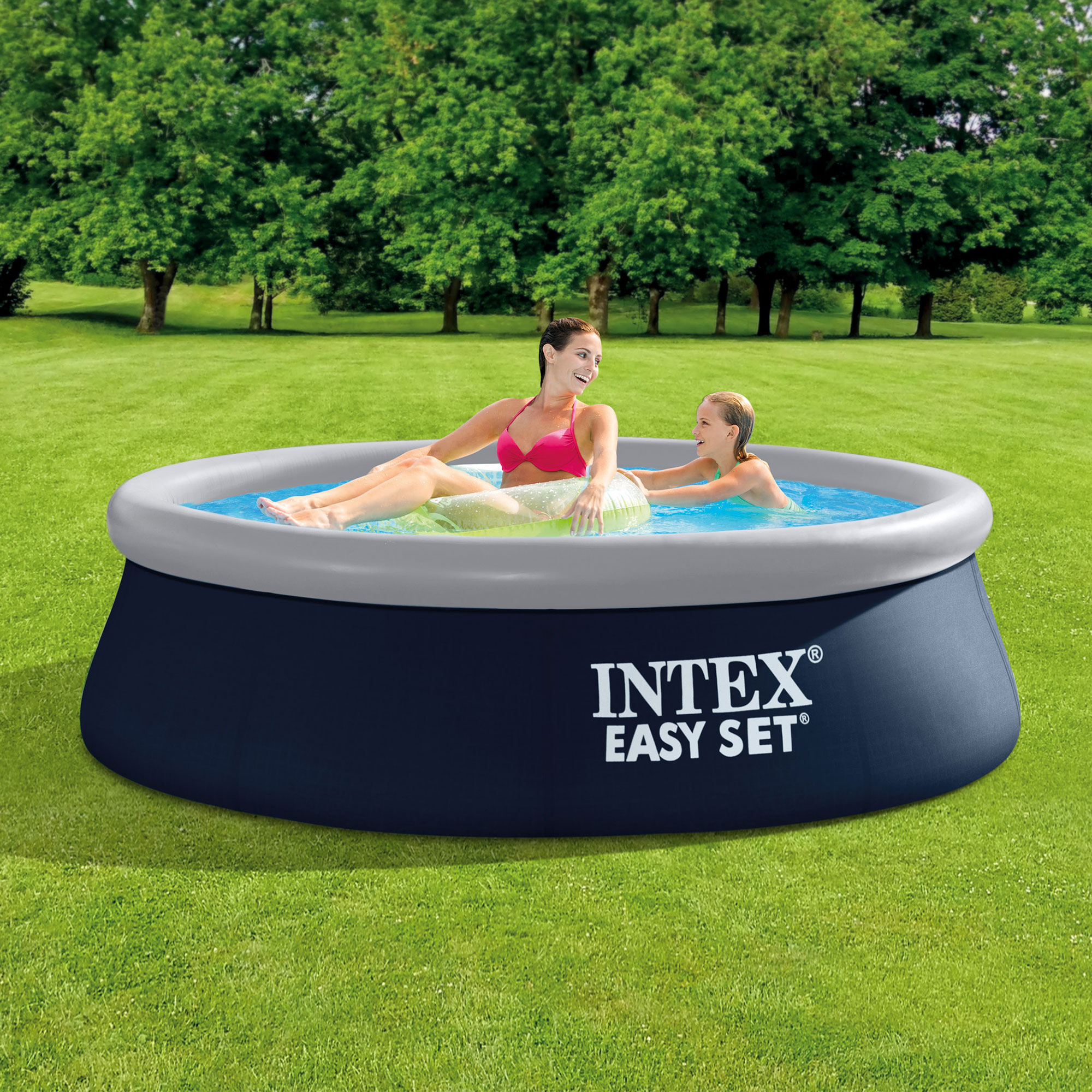 Intex Easy Set 8′ x 30″ Inflatable Outdoor Above Ground Swimming Pool Set