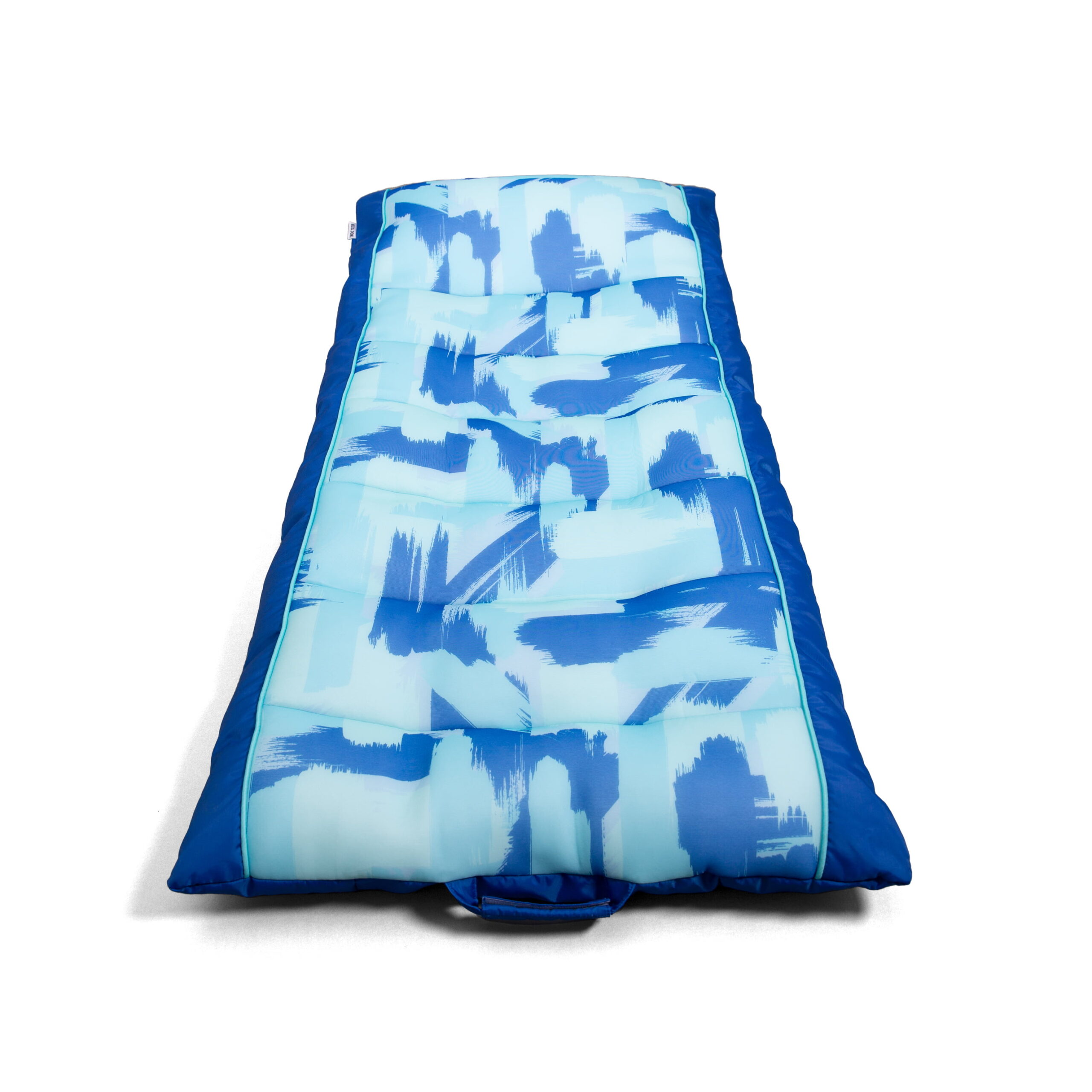 Big Joe Kona No Inflation Needed Pool Lounger with Headrest. Paintbrush Blue Double Sided Mesh. 5.5ft Big