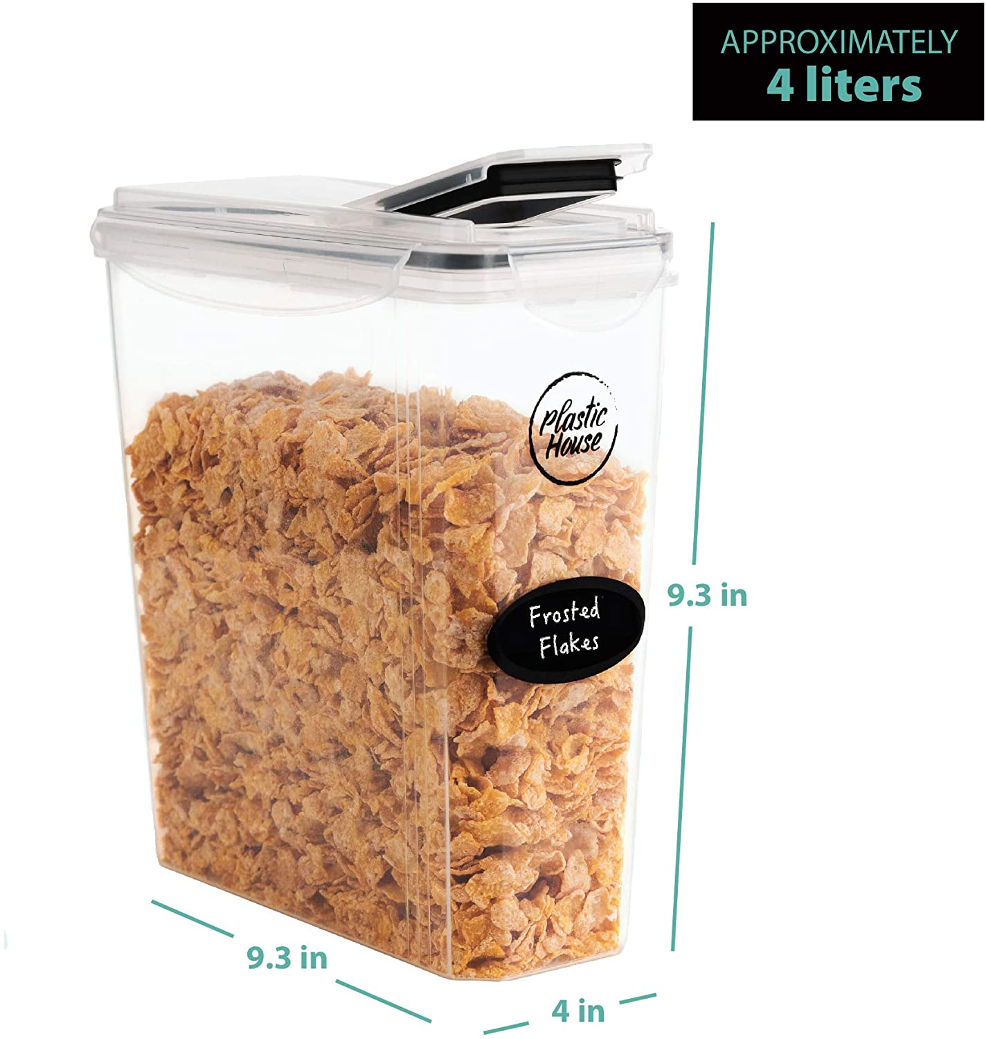 Plastic House Large Cereal Containers Storage Set Dispenser Approx