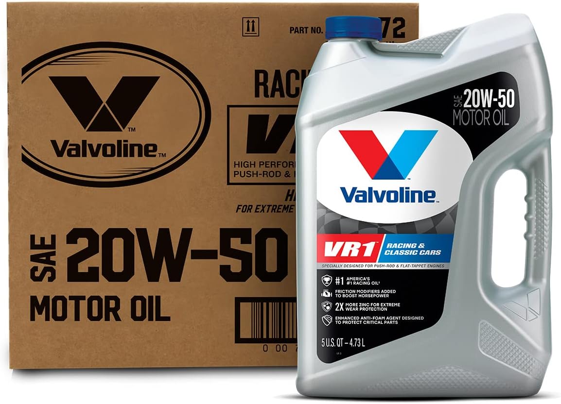 Valvoline VR1 Racing SAE 20W-50 Motor Oil 5 QT. Case of 3