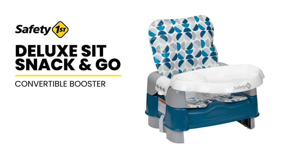 Safety 1ˢᵗ Deluxe Sit. Snack & Go Convertible Booster. Half Pipe