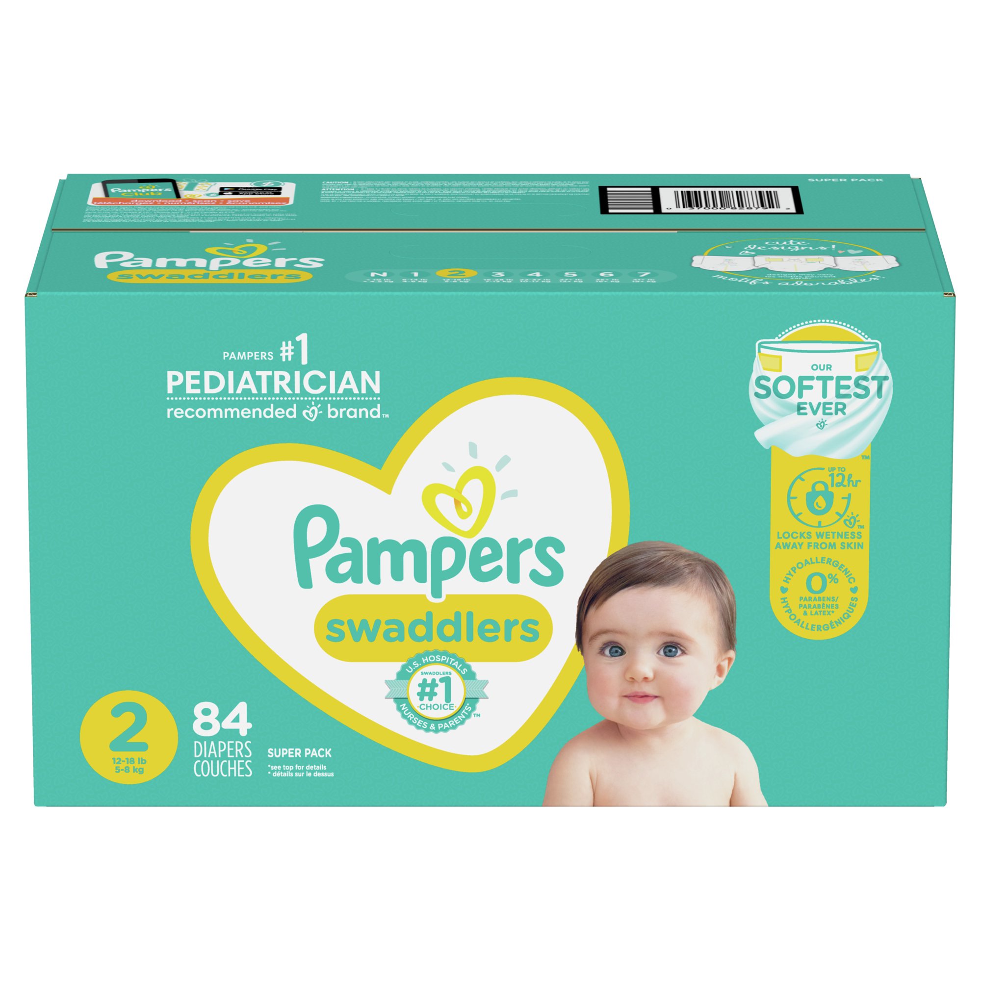 Pampers Swaddlers Diapers Size 2 84 Count