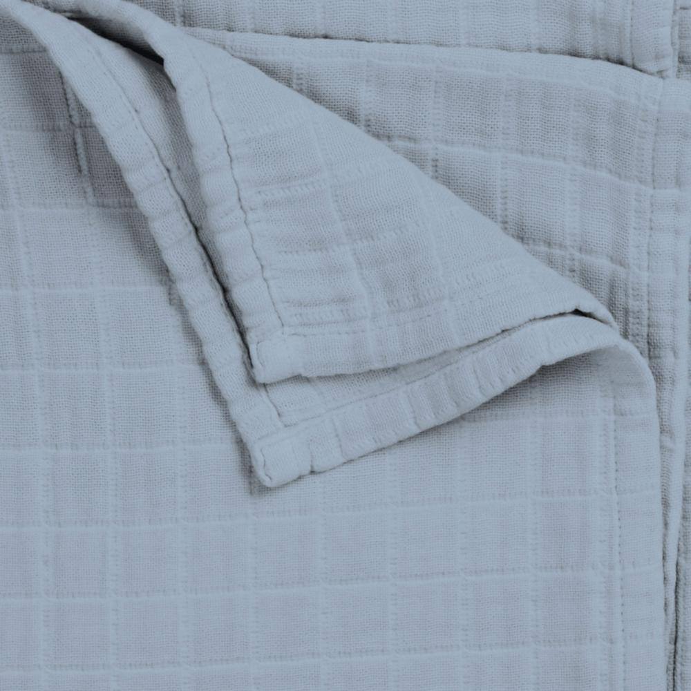 The Company Store  Gossamer Ice Solid Cotton King Woven Blanket - Ice