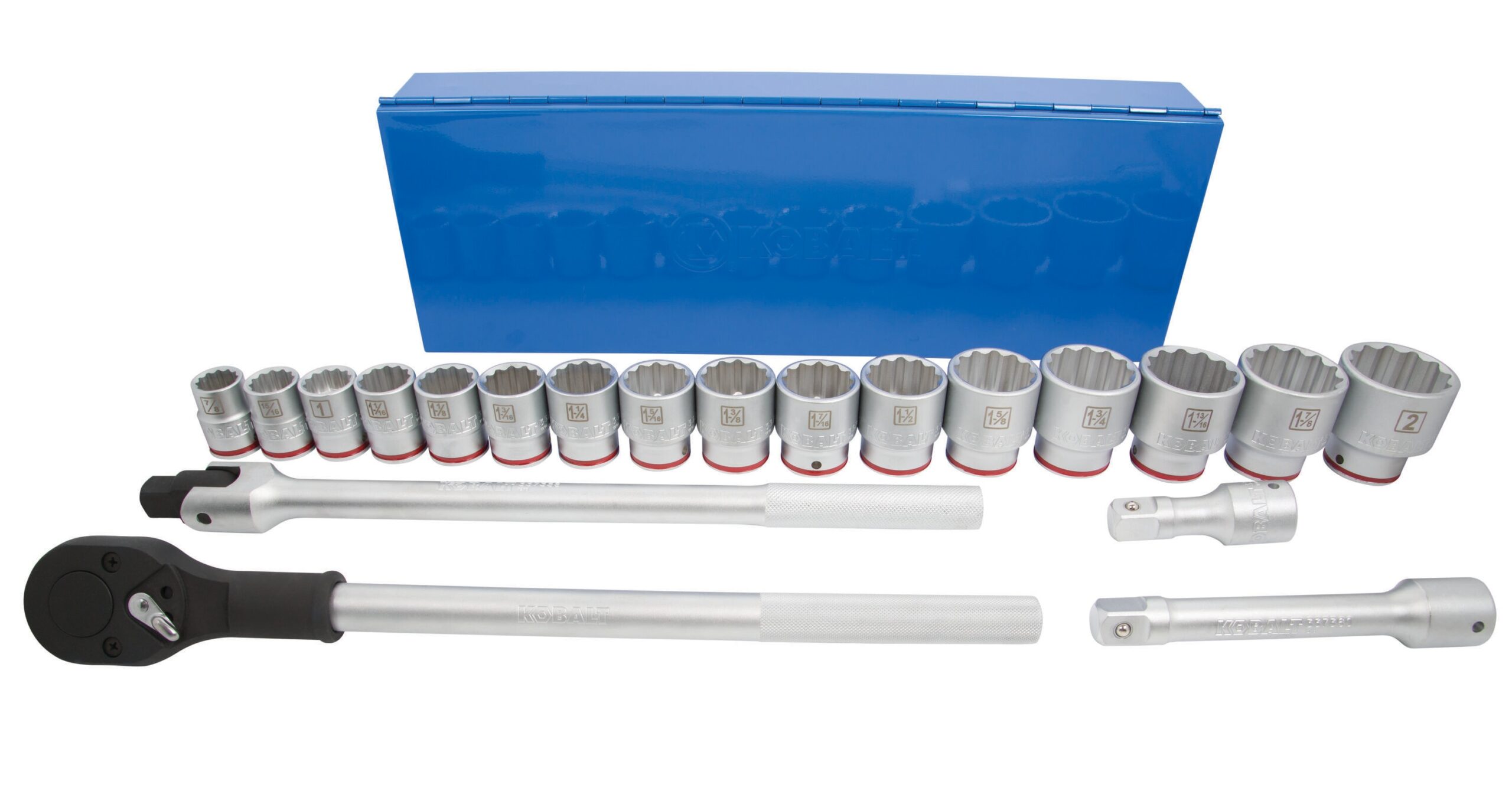 Kobalt 3/4-in Drive 20-Piece Standard (SAE) Matte Mechanics Tool Set with Hard Case