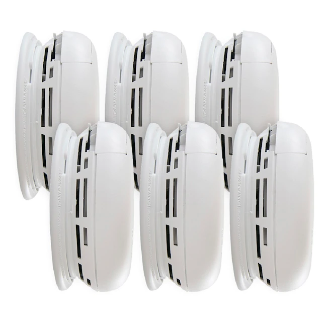 First Alert  6-Pack Hardwired Photoelectric Sensor Smoke Detector. White