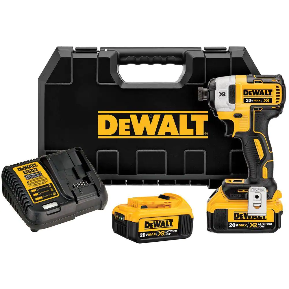 DEWALT DCF887M2 20-Volt MAX XR Cordless Brushless 3-Speed 1/4 in. Impact Driver with (2) 20-Volt 4.0Ah Batteries & Charger