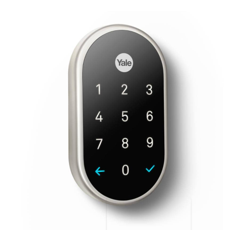 Nest x Yale Lock - Tamper-Proof Smart Deadbolt Lock with Nest Connect - Satin Nickel